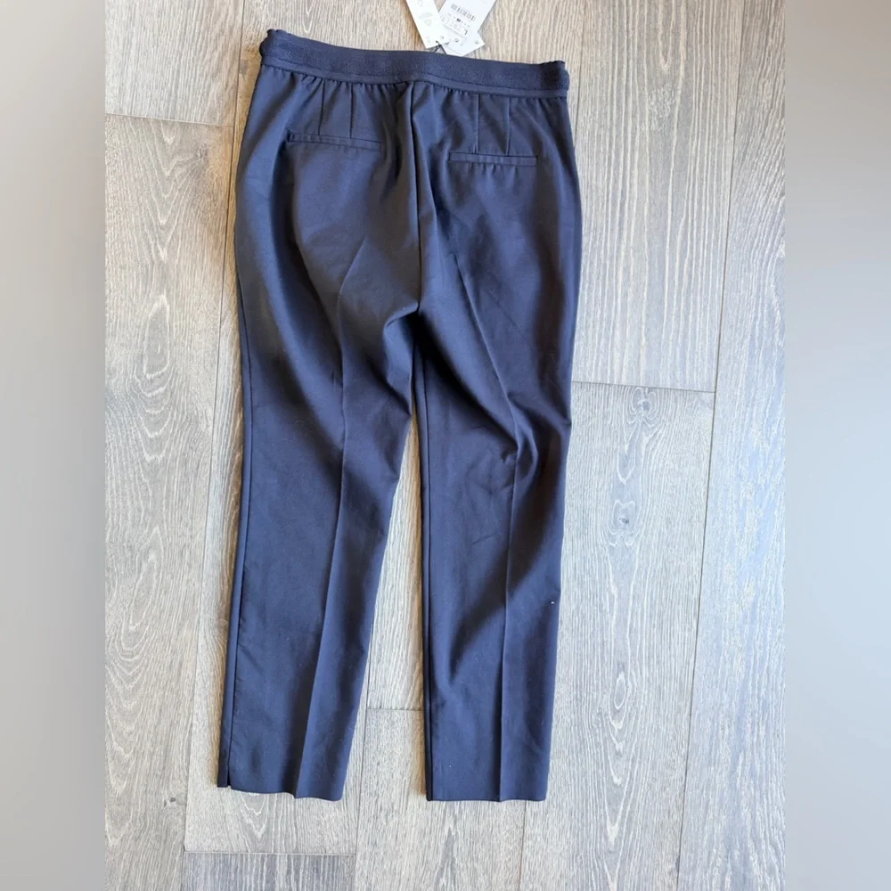 Zara Jogger Waist Trousers in Dark Navy Size Large